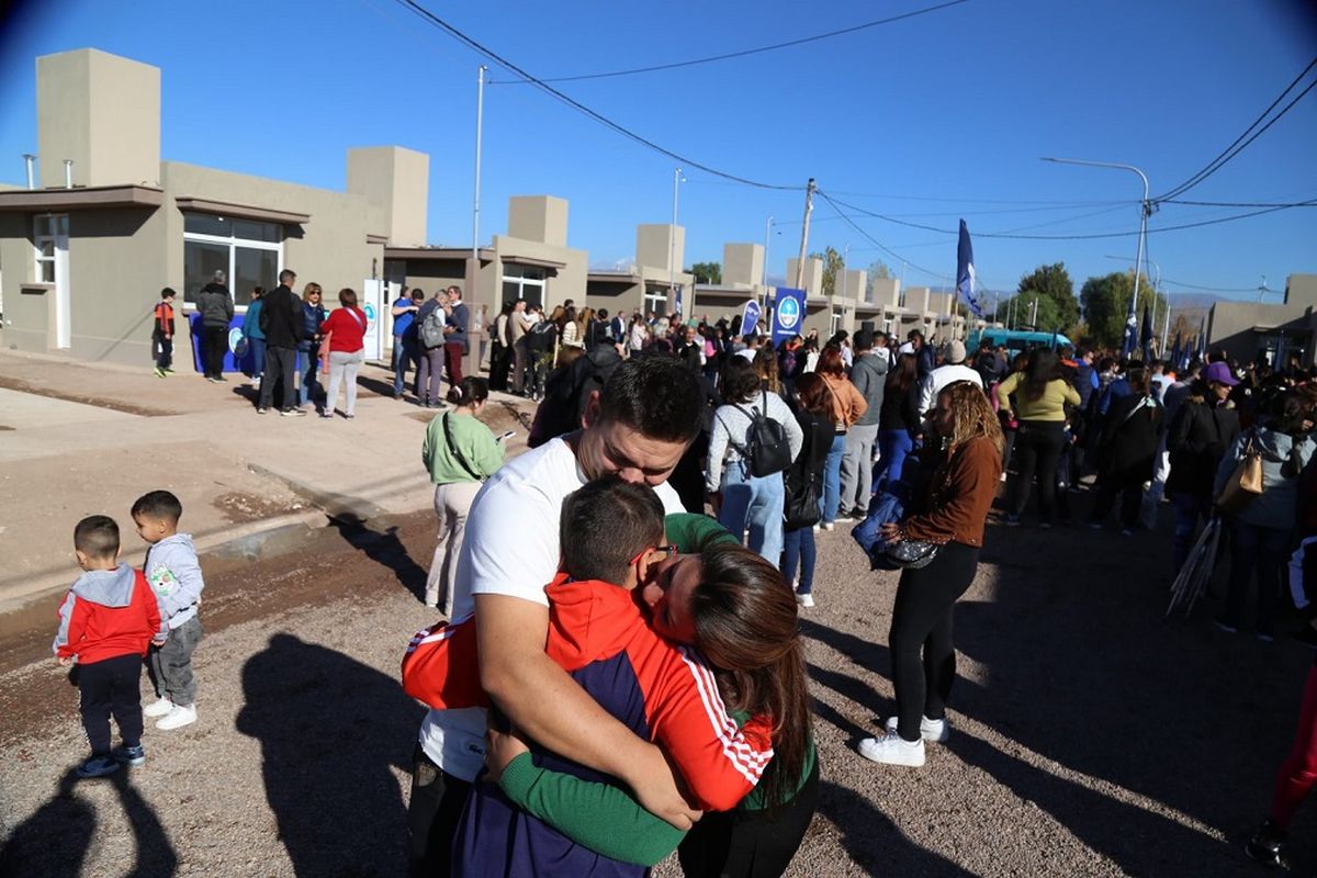 Las casas entregadas en Guaymallén. Las casas entregadas en Guaymallén.