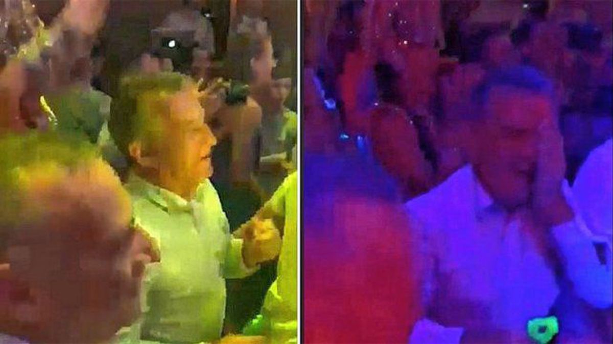 Imágenes de Sergio Urribarri en Israel en la fiesta en la que bailó y dijo mañana todos con Covid. Foto Diario UNO de Entre Ríos.