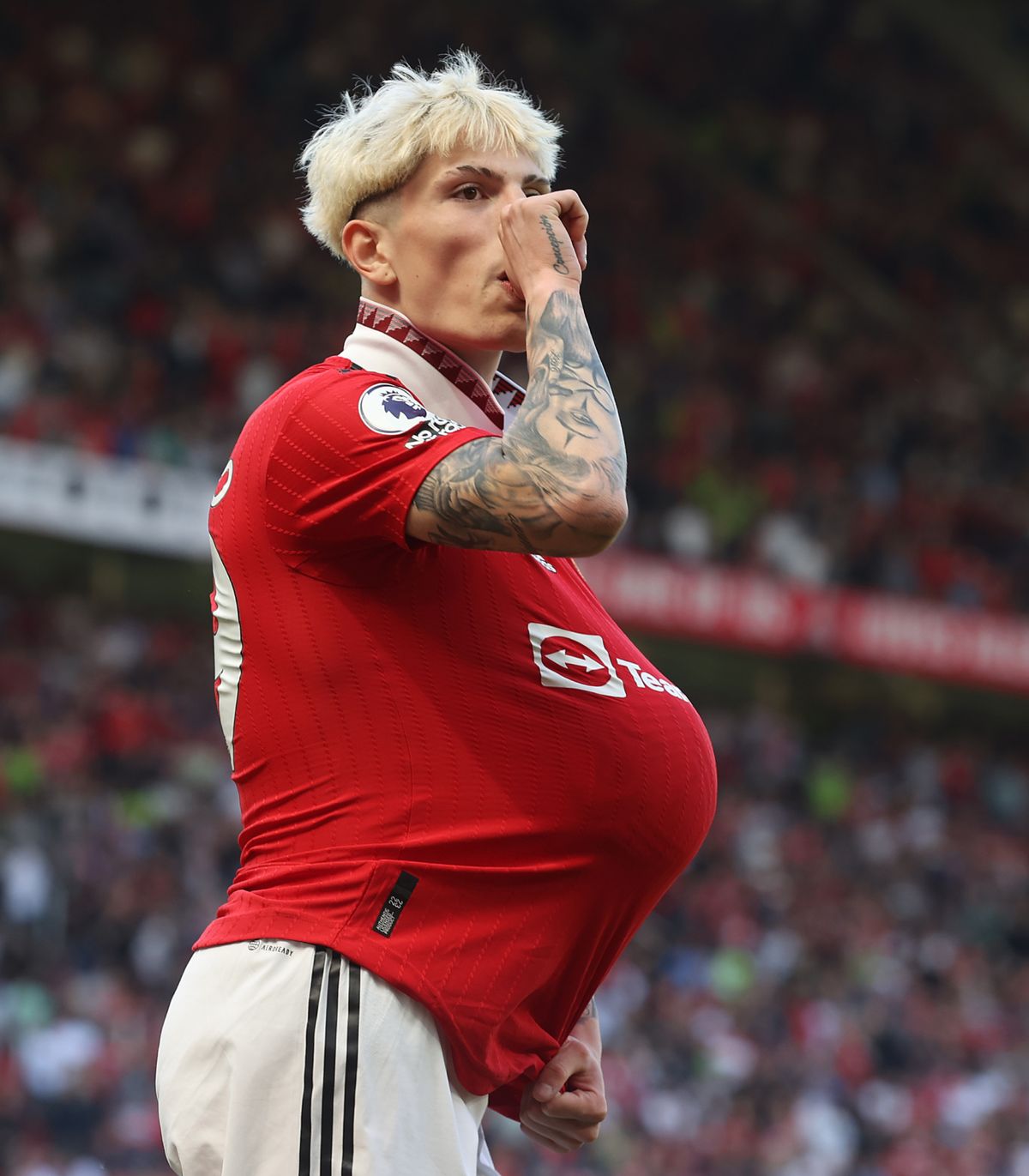 El festejo de Alejandro Garnacho en el Manchester United y sin Mundial Sub 20