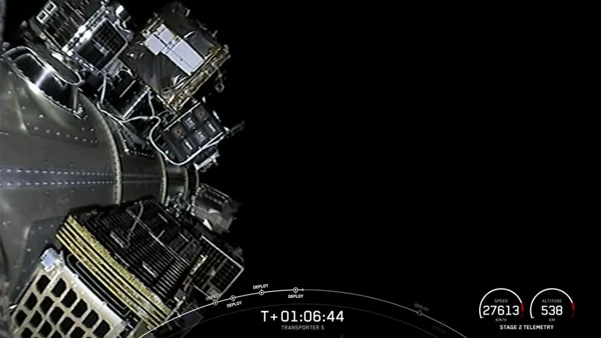 El Falcon 9 en órbita. Las imágenes fueron seguidas en vivo por distintas plataformas.