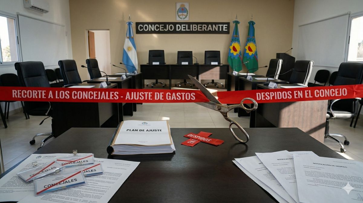 Al menos 8 de los 18 intendentes mendocinos ya evalúan hacer algún tipo de recorte o reducción de concejales o de la estructura de empleados de los concejos deliberantes. Imagen generada con IA. Al menos 8 de los 18 intendentes mendocinos ya evalúan hacer algún tipo de recorte o reducción de concejales o de la estructura de empleados de los concejos deliberantes. Imagen generada con IA.