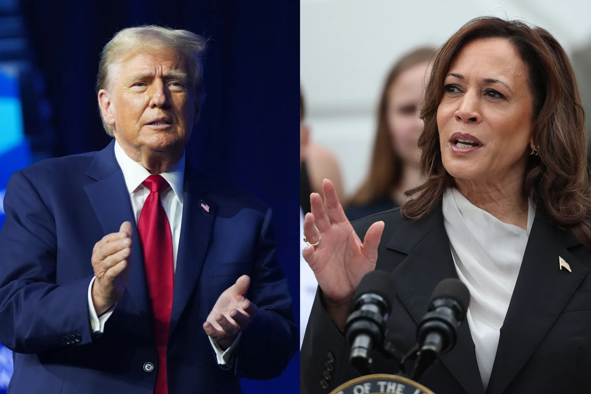 Donald Trump y Kamala Harris se preparan para el debate en la cadena ABC News este martes a la noche en Filadelfia. Crédito: EFE.