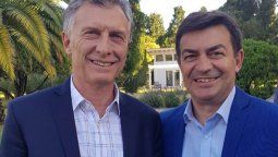 Omar De Marchi con Mauricio Macri.&nbsp;