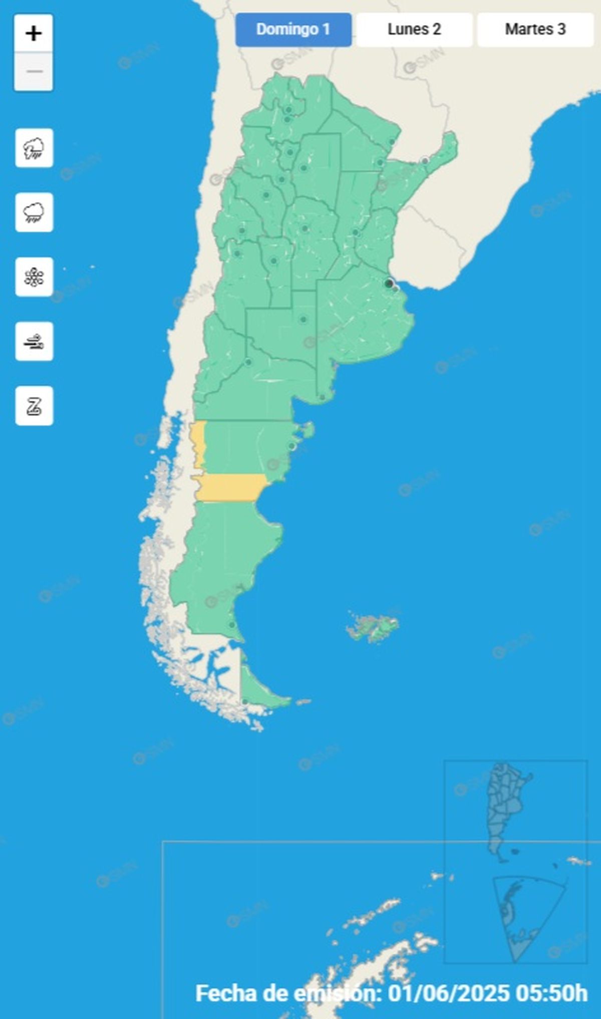 Esta es la provincia afectada Esta es la provincia afectada