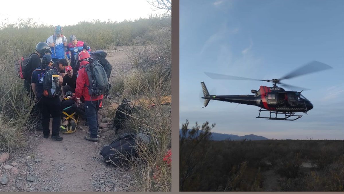 El ciclista herido iba con el casco puesto, pero eso no fue suficiente para impedir las consecuencias del fuerte golpe.