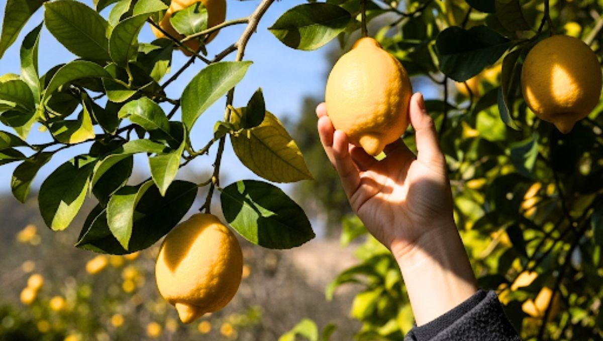 Al sacar un limón del árbol