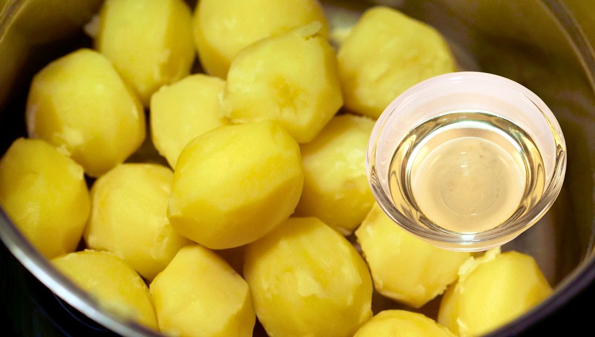 El vinagre evita que las papas se empasten o rompan. El vinagre evita que las papas se empasten o rompan. 