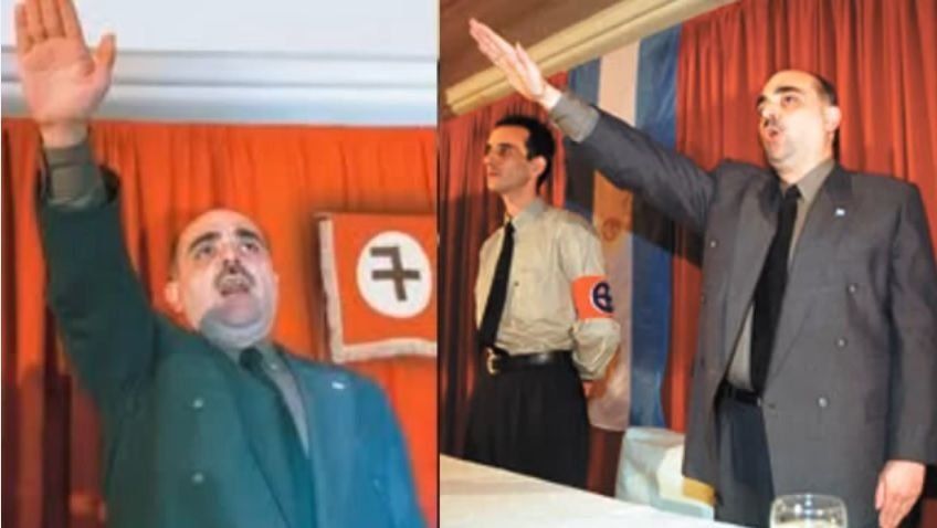 Crece la polémica por desfile de alumnos con el pañuelo celeste de las dos vidas y paso militar
