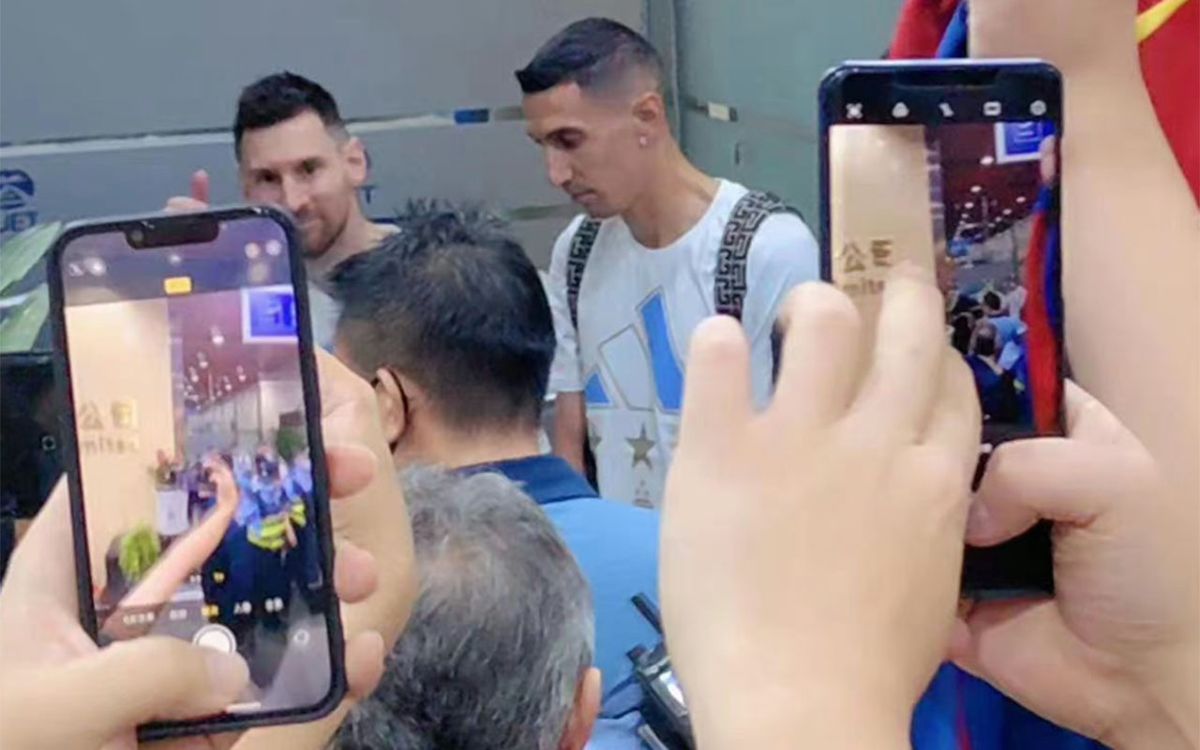 Lionel Messi y Di María iniciaron sus vacaciones en China Lionel Messi y Di María iniciaron sus vacaciones en China 
