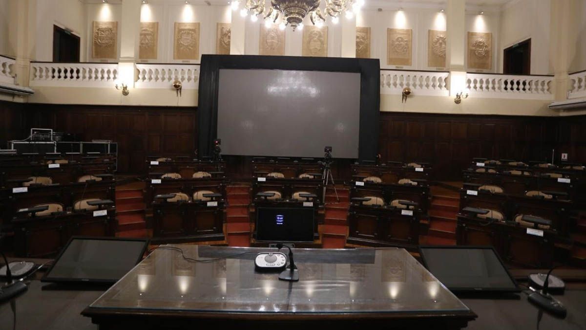 Así luce el recinto antes del comienzo de la Asamblea Legislativa.