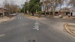 La zona del accidente fatal en Godoy Cruz, donde murió un hombre de 70 años.