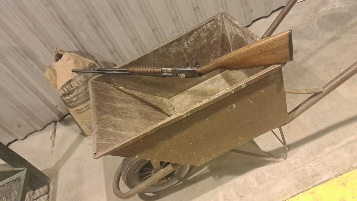 El rifle calibre 22 largo secuestrado en Lavalle por la Policía Rural. El rifle calibre 22 largo secuestrado en Lavalle por la Policía Rural.