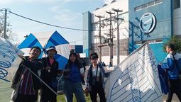 Temprano comenzaron a llegar los hinchas de Godoy Cruz para el partido frente a All Boys.