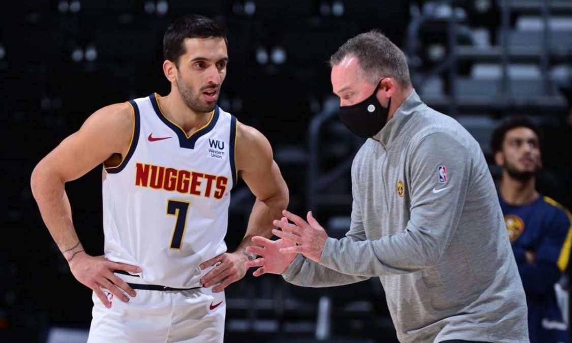 Campazzo tuvo minutos en el cuarto decisivo del triunfo de Denver.