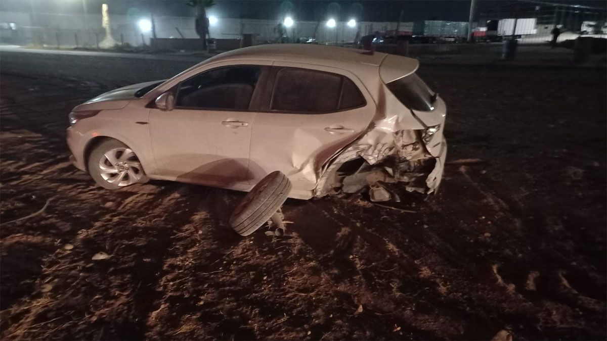 Así quedó el Fiat Argo conducido por una mujer.