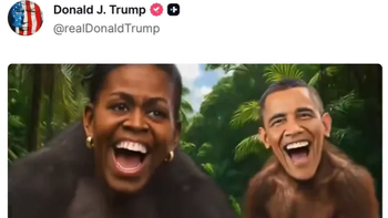 Trump compartió un polémico video que muestra a los Obama como si fuesen monos