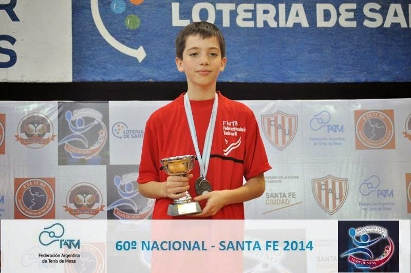 Santiago Lorenzo campeón nacional de tenis de mesa