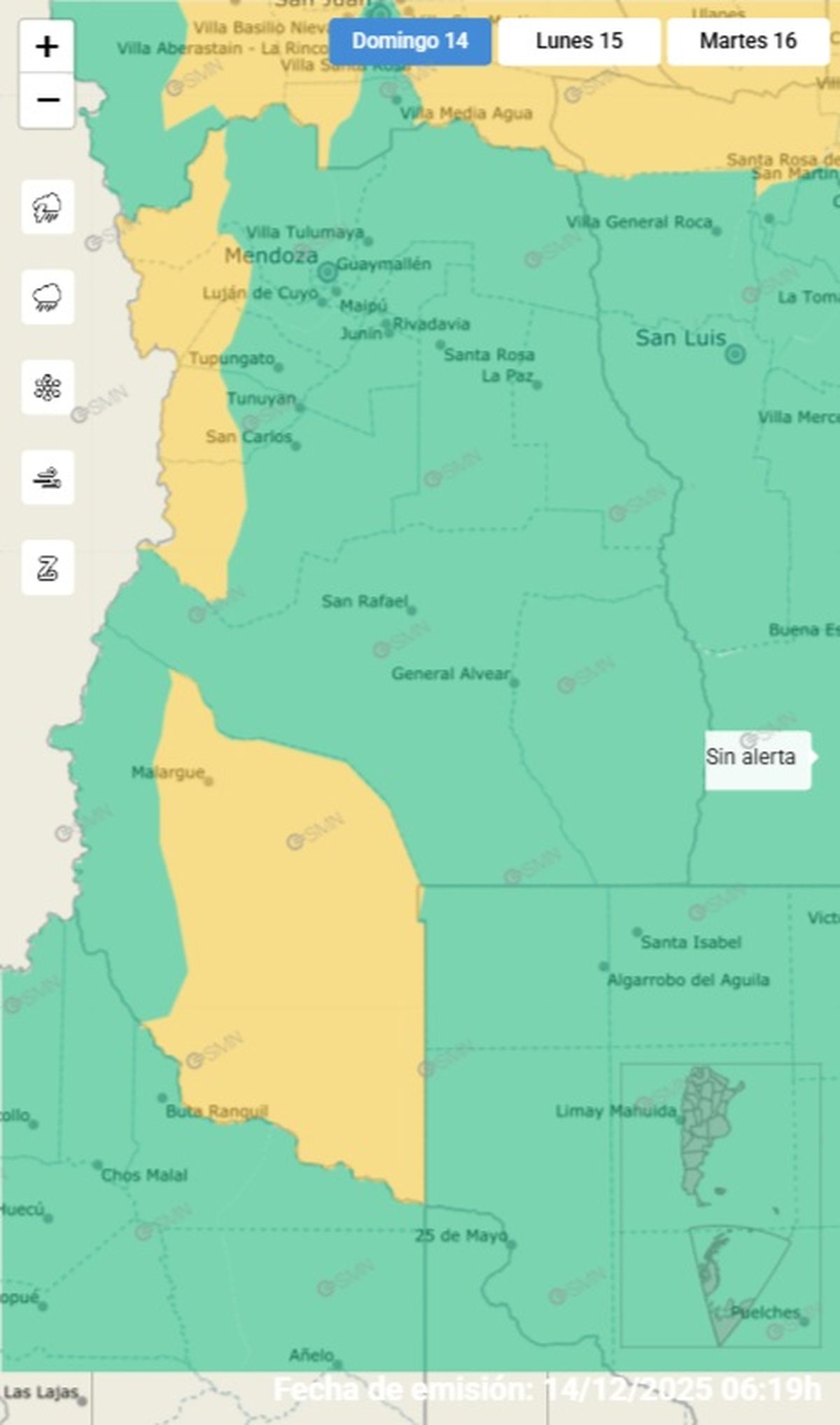 Estas son las zonas afectadas este domingo. Estas son las zonas afectadas este domingo.