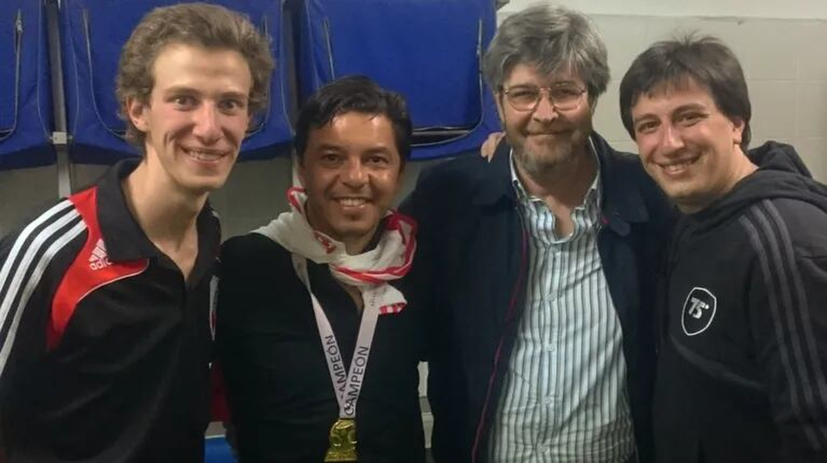 Juan Luis Berros con Marcelo Gallardo.