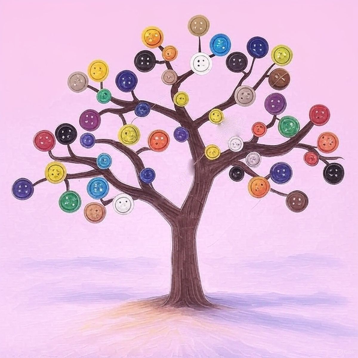 Hermoso diseño para reciclar botones y hacer un lindo cuadro. Hermoso diseño para reciclar botones y hacer un lindo cuadro.