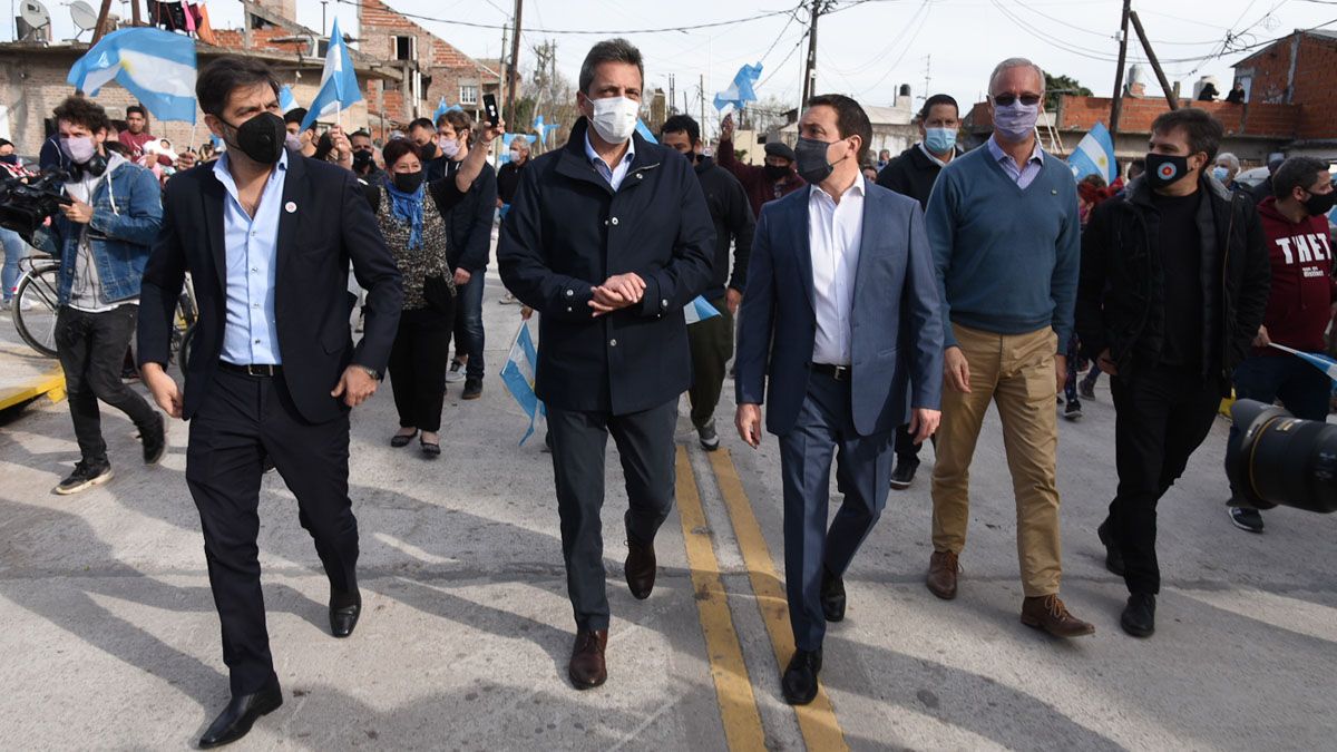 Sergio Massa participó de un acto en Florencio Varela.