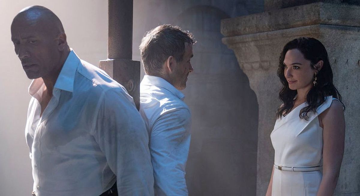 Dwayne Johnson, Ryan Reynolds y Gal Gadot, protagonistas de lujo de la película de Netflix. Dwayne Johnson, Ryan Reynolds y Gal Gadot, protagonistas de lujo de la película de Netflix.