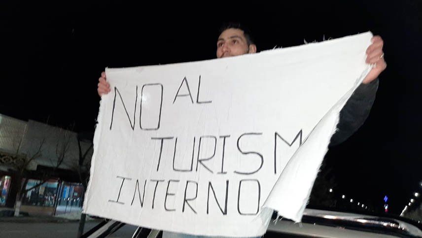 Los malargüinos se manifestaron en contra del turismo interno
