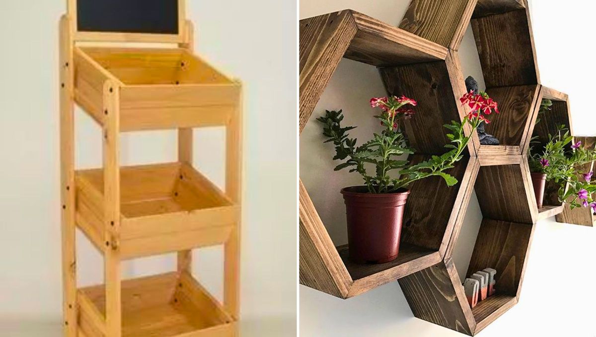 Con esos retazos de madera podrás crear un original estante para usar en tu hogar Con esos retazos de madera podrás crear un original estante para usar en tu hogar