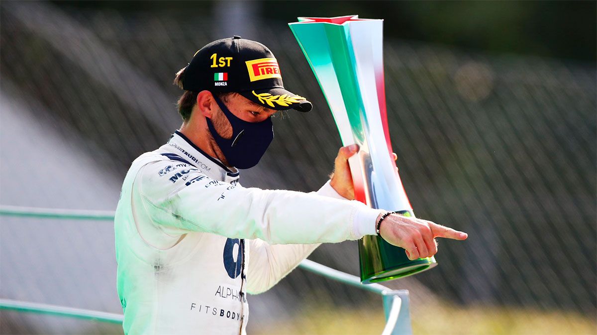 Gasly, inesperado vencedor del GP de Italia por sanción a Hamilton.