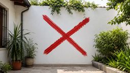 La pared blanca en los patios pierde adeptos. Se imponen otros colores. Imagen ilustrativa IA.&nbsp;