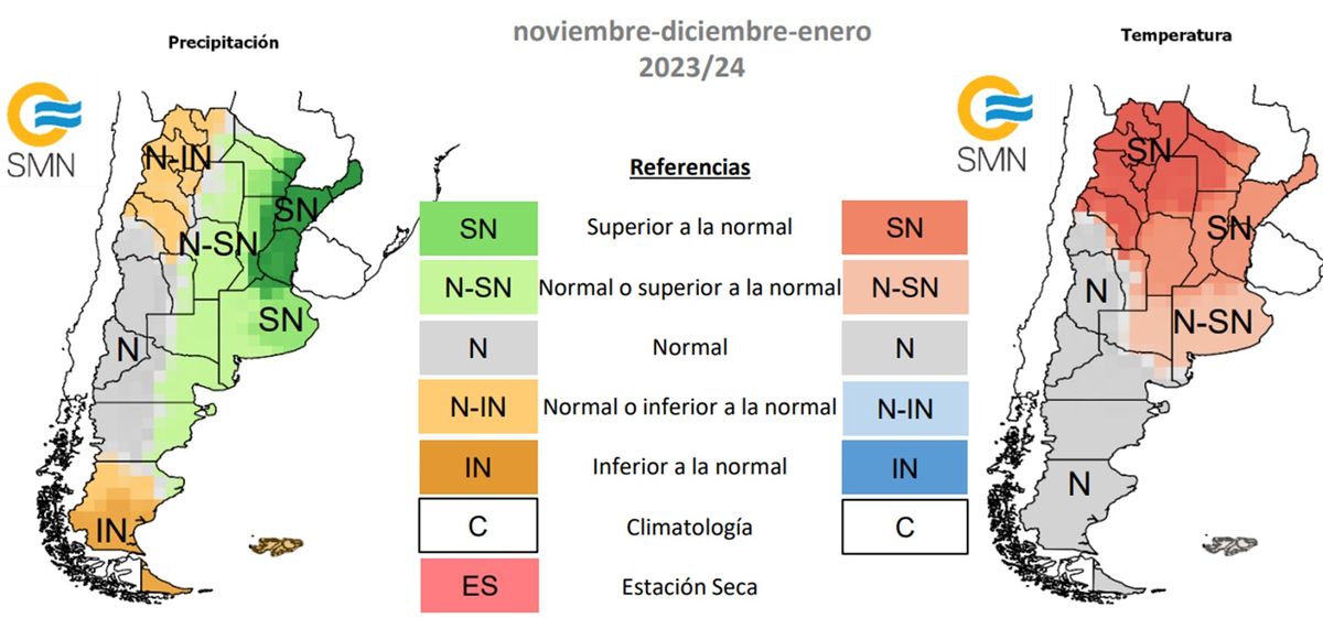 Pronóstico del Servicio Meteorológico Nacional para el trimestre de noviembre a enero. Pronóstico del Servicio Meteorológico Nacional para el trimestre de noviembre a enero.