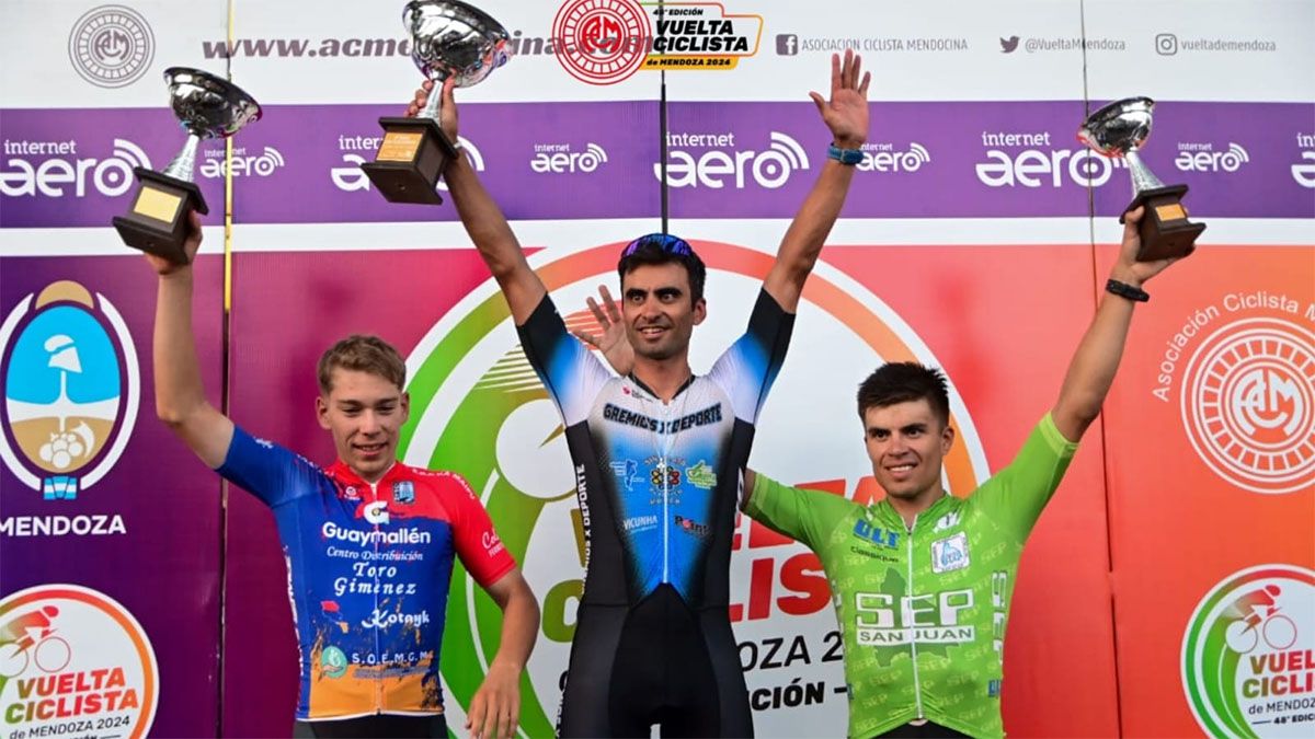 Alejandro Quilci ganó la segunda etapa de la Vuelta de Mendoza.