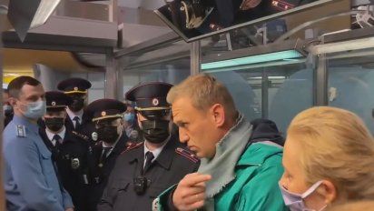 El líder opositor ruso Alexei Navalny fue detenido el 17 de enero al retornar a Moscú, luego de recuperarse en Alemania de un cuadro de envenenamiento