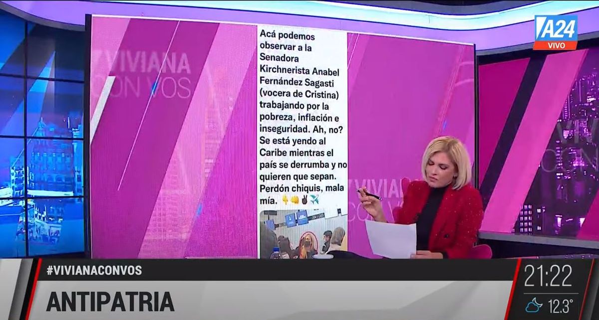Viviana Canosa se despachó contra Anabel Fernández Sagasti, pero a partir de un dato equivocado.