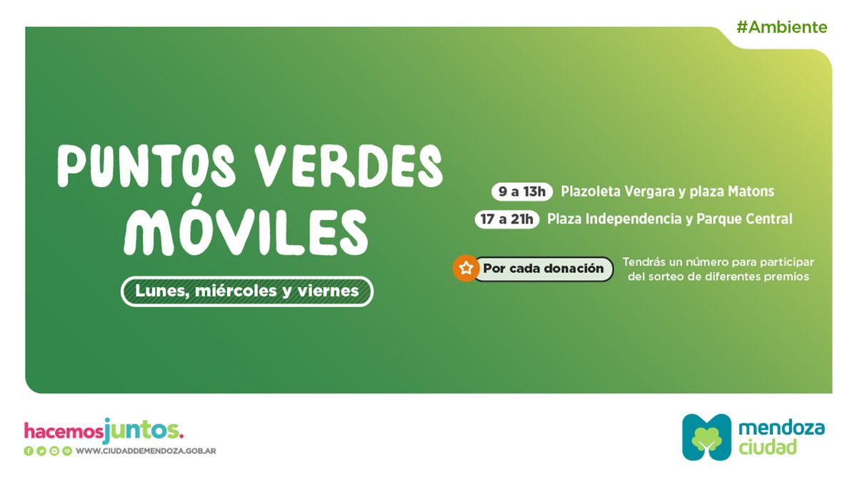 La Ciudad lanzó una campaña de reciclado por Navidad con premios para los vecinos.