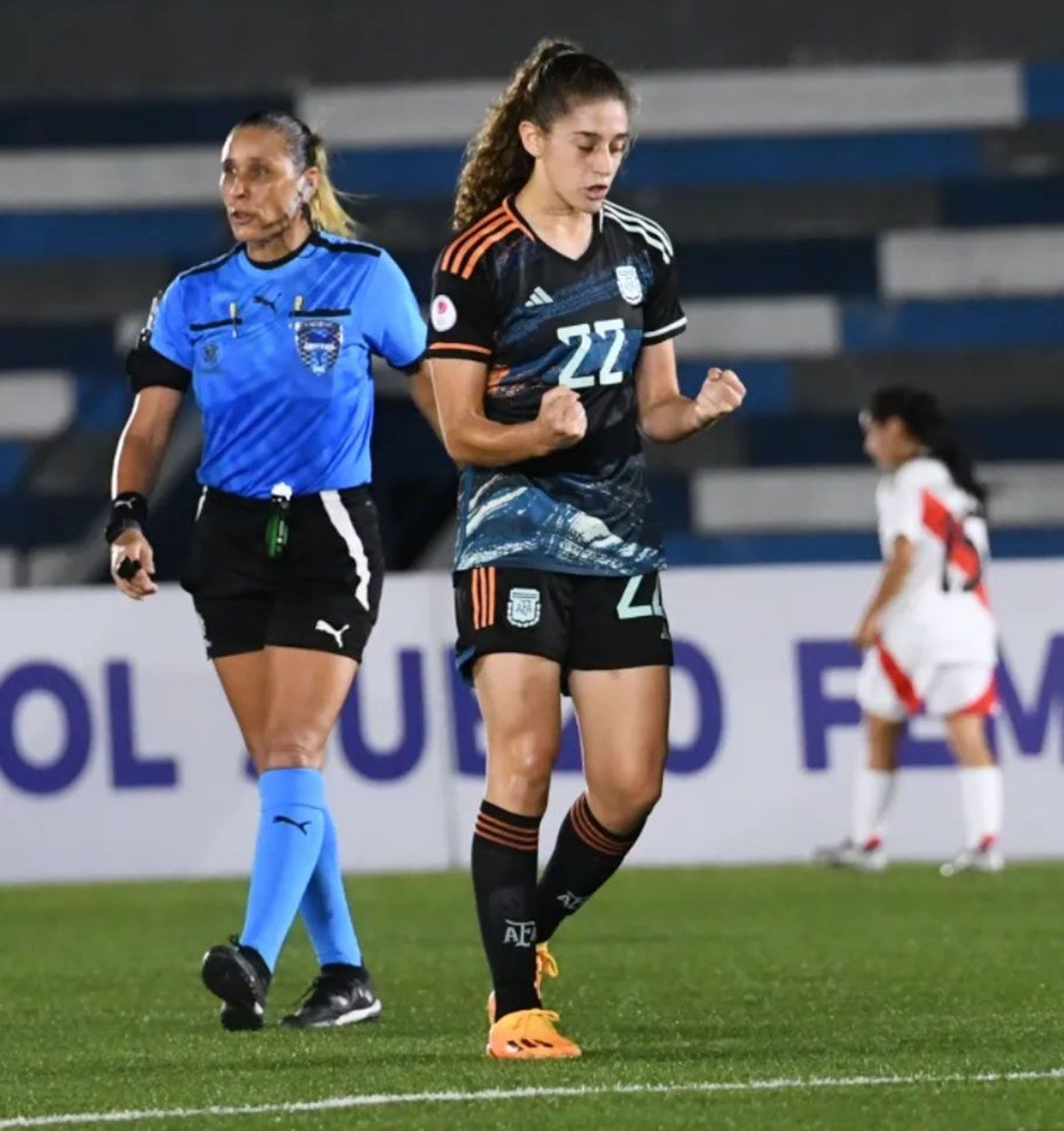 Magui Giménez marcó un gol en el Sudamericano. Magui Giménez marcó un gol en el Sudamericano.