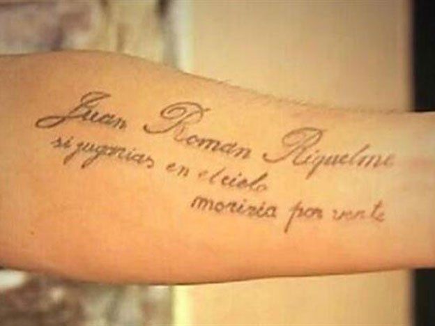 ¿Qué jugador lleva grabado a Juan Román Riquelme en la piel?