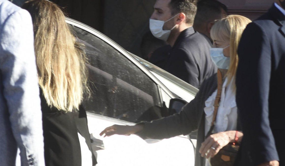 Claudia Villafañe en el velorio de Maradona. Foto NA 