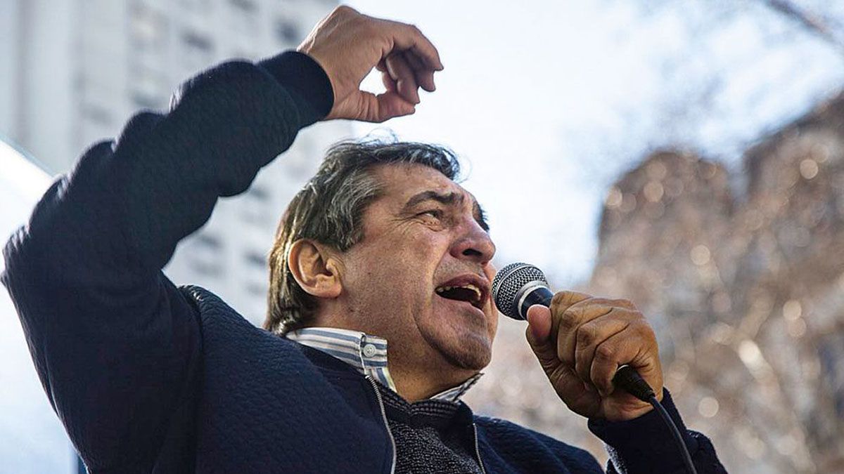 Hugo Godoy de la CTA, que anunció medidas de fuerza.