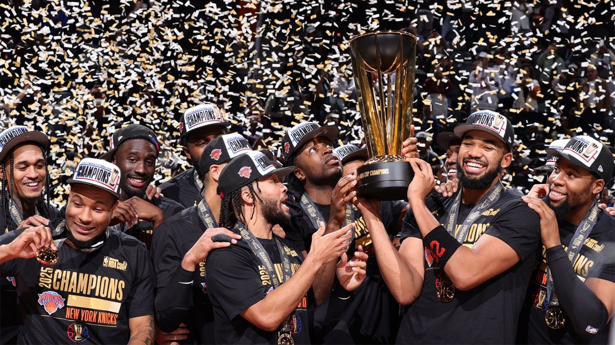 La gran delebración de los New York Nicks, los campeones de la NBA.
