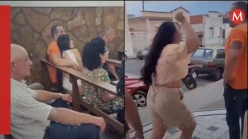 Descubrió a su marido con otra en plena misa y desató un escándalo