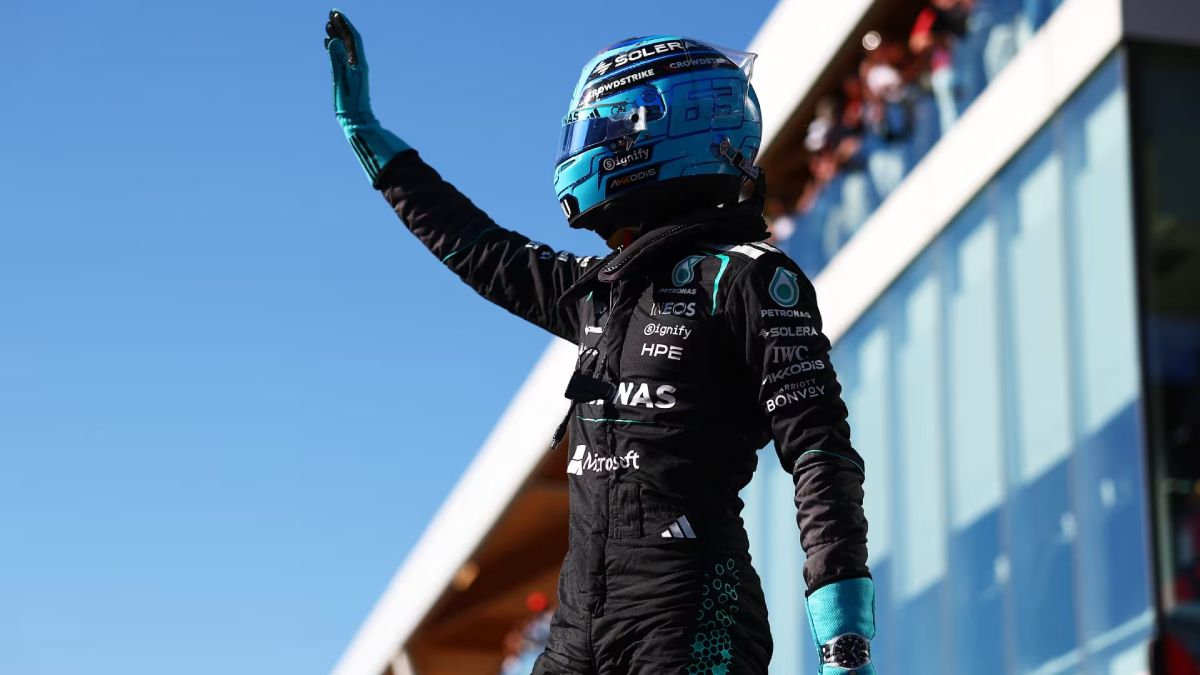 George Russell, con Mercedes, registró el mejor tiempo en la Clasificación de la Carrera Sprint que se disputará este sábado. George Russell, con Mercedes, registró el mejor tiempo en la Clasificación de la Carrera Sprint que se disputará este sábado.