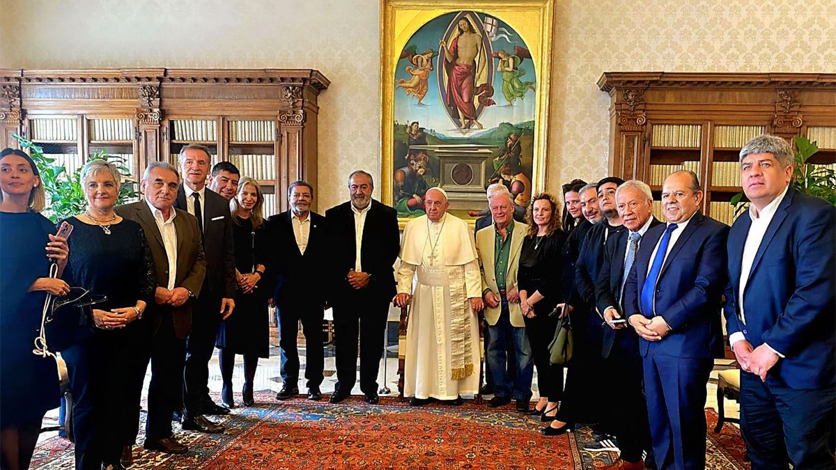 El papa Francisco recibió a líderes de la CGT, entre ellos a Pablo Moyano.