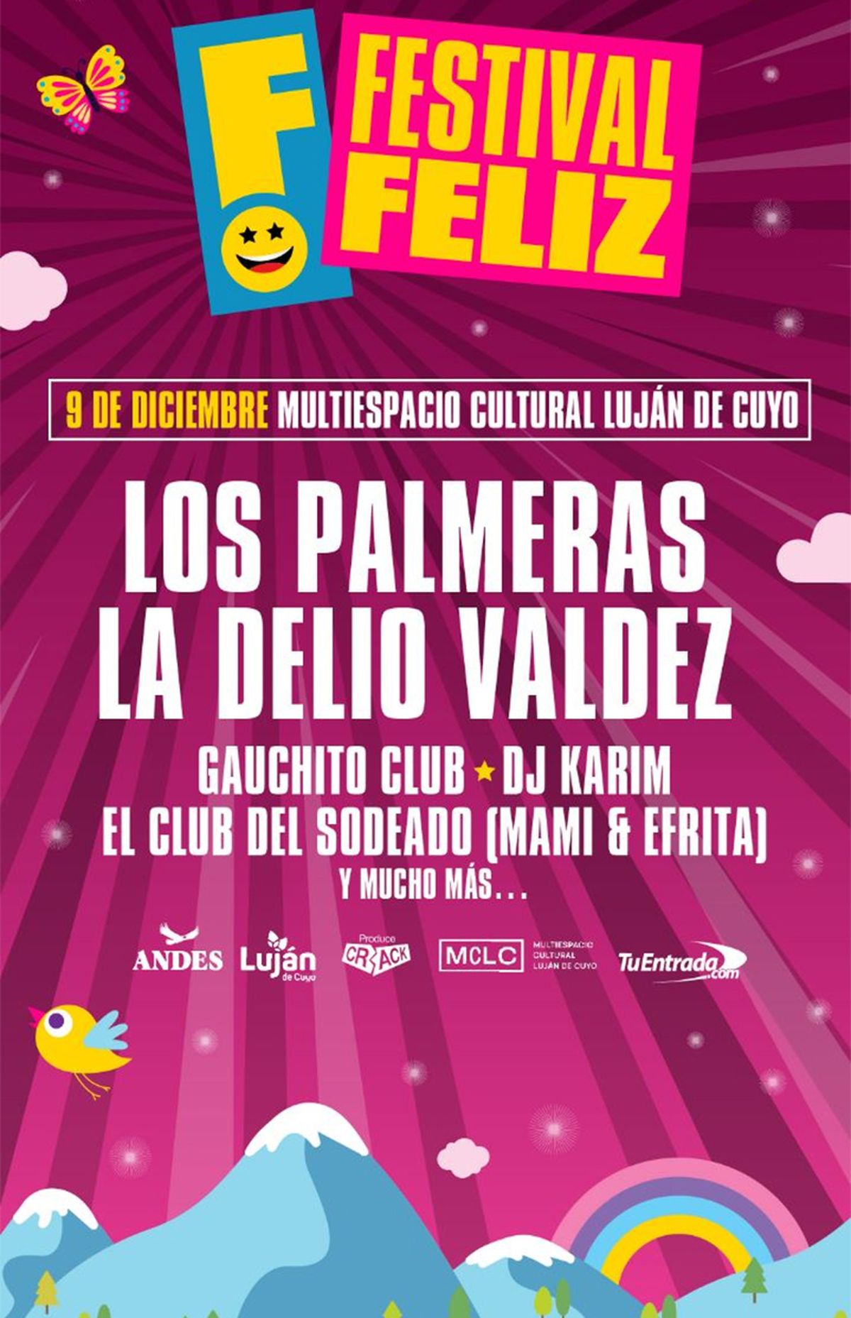 El grupo santafesino Los Palmeras actuará el 9 de diciembre en el Festival Feliz en el Multiespacio Cultural de Cuyo.
