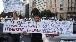 Apareció Macri en medio de los banderazos contra el Gobierno nacional