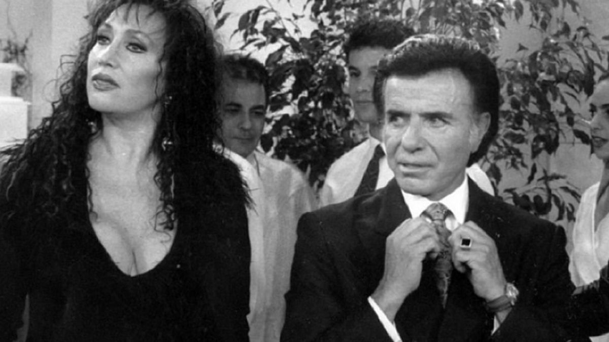 Moria Casán y Carlos Menem.