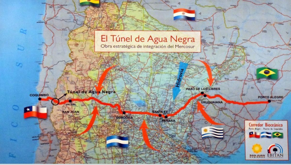 El túnel de Agua Negra se proyecta como un hito histórico para América del Sur, consolidando la conectividad bioceánica y facilitando el comercio regional. El túnel de Agua Negra se proyecta como un hito histórico para América del Sur, consolidando la conectividad bioceánica y facilitando el comercio regional.