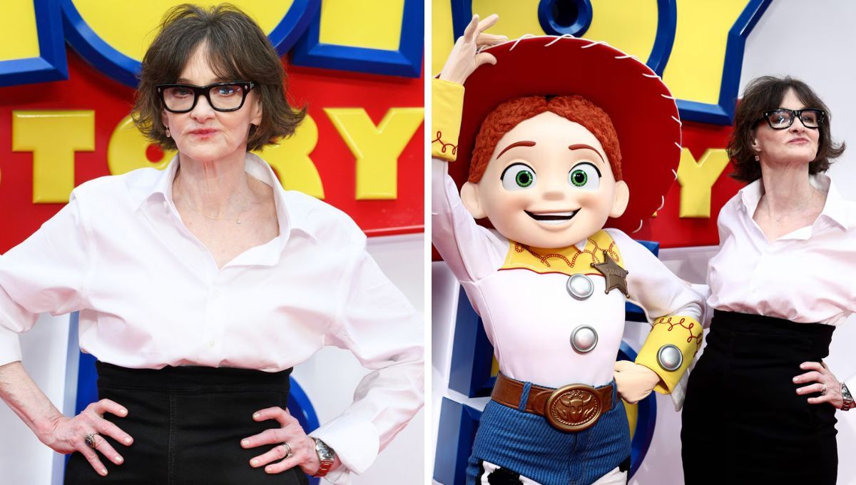 Joan Cusack en la premiere de Toy Story 5. Joan Cusack en la premiere de Toy Story 5. 