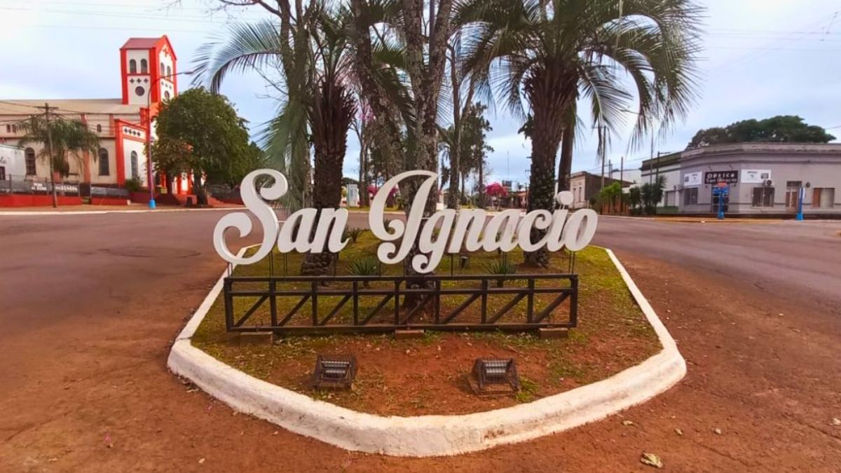 El ingreso al pueblo de San Ignacio, en Misiones. El ingreso al pueblo de San Ignacio, en Misiones.