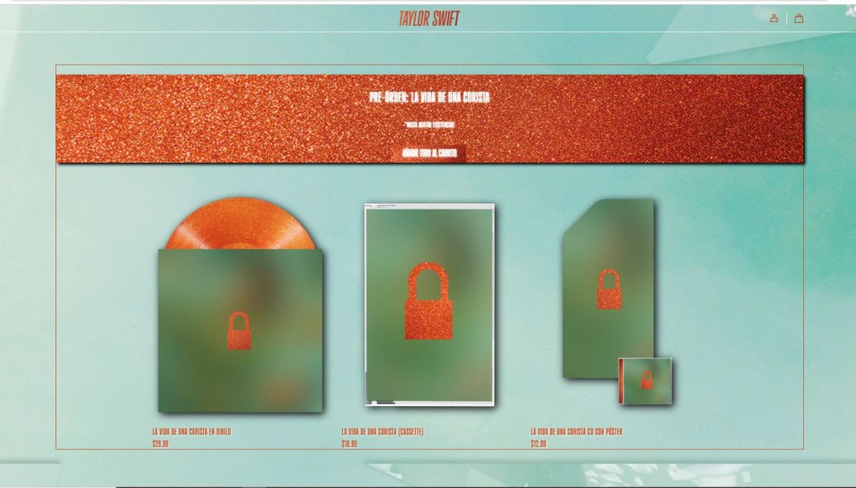 Taylor Swift lanzó la preventa de “The Life of a Showgirl”. Imagen: store.taylorswift.com Taylor Swift lanzó la preventa de “The Life of a Showgirl”. Imagen: store.taylorswift.com